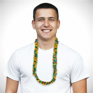 Multi -Color 38" Plastic Leis (Per 12 pack)