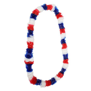 Red, White and Blue Plastic Leis (Per 12 pack)