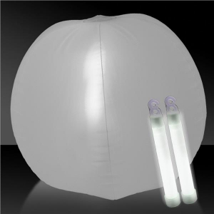 Glow in the Dark White 24" Beach Ball (Per set)