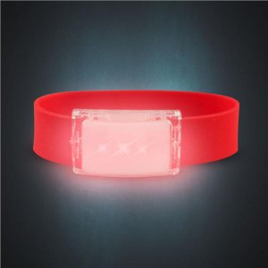 Red LED Silicone Wristband
