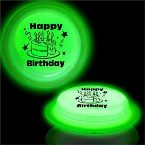 Happy Birthday Green Glow Badge