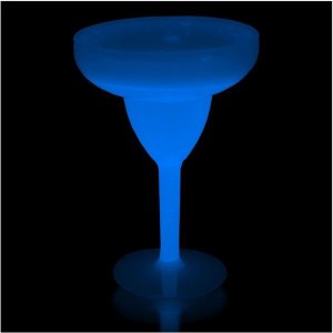 Blue Glow Margarita Glass