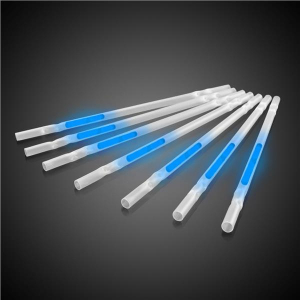Blue 9" Glow Motion Straws (Per 25 pack)