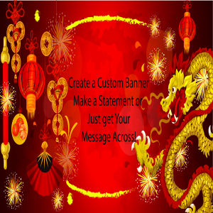 Chinese Dragon Custom Banner - 12 x 24