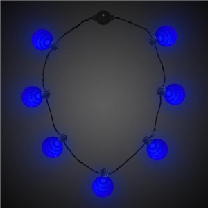 LED Blue Ball Necklace