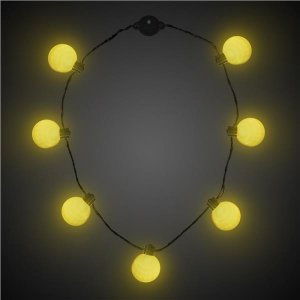 LED Yellow Ball Necklace
