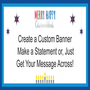 Merry Happy Chrismukkah Custom Banner - 12 x 24