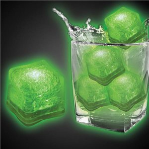 Green LED  Ice Cubes (Per 4 pack)