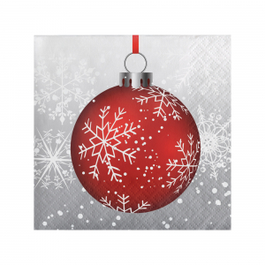 Christmas Ornaments Beverage Napkins (Per 16 pack)
