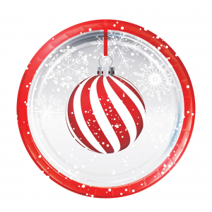 Christmas Ornaments 7" Plates (Per 8 pack)