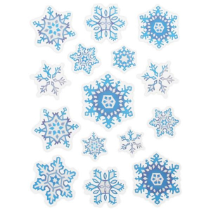 Snowflake Cling Decorations (Per 15 pack)