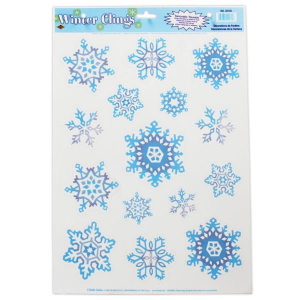 Snowflake Cling Decorations (Per 15 pack)