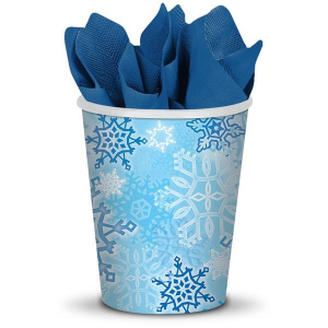 Snowflake 9 oz Cups (Per 8 pack)
