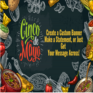 Cinco de Mayo Salsa Banner - 12 x 24