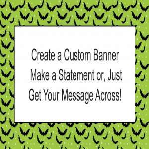 Pumpkin Patch Bats Custom Banner - 12 x 24