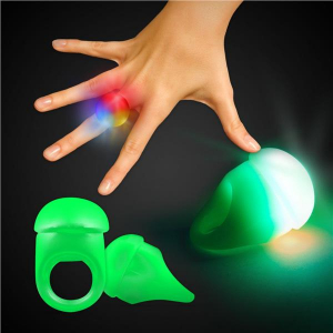 Green LED Light-Up Jelly Rings