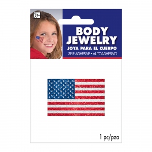 American Flag Glitter Body Jewelry