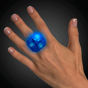 LED Blue Diamond Ring