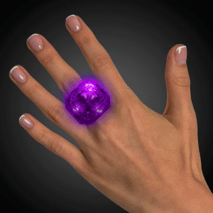 LED Purple Diamond Ring