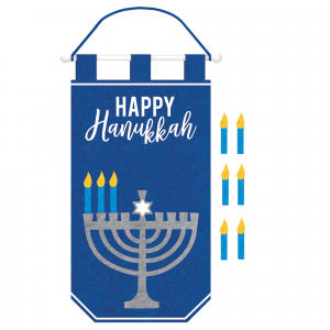 Hanukkah Hanging Felt Menorah