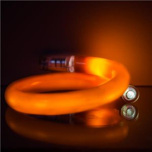 Orange LED Light-Up Tube Bracelet