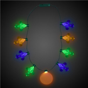 LED Mardi Gras Fleur De Lis Necklace