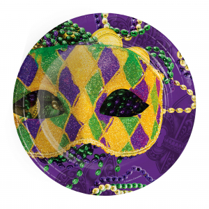 Mardi Gras Mask 9" Plates