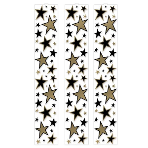 Gold & Black Star Decoration Panels