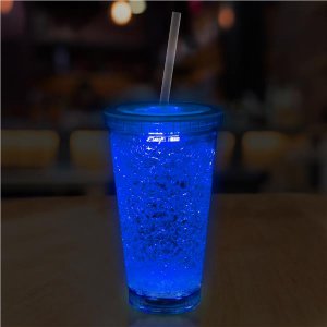 LED Blue Crystal 16 oz Tumbler
