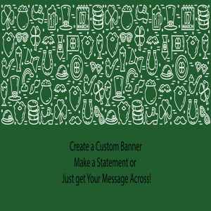 St. Patrick's Day Icons Custom Banner - 12 x 24