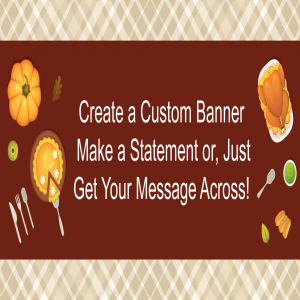 Thanksgiving Feast Custom Banner - 12 x 24