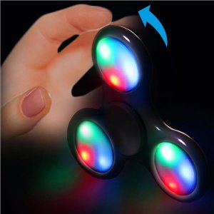 LED Black Fidget Toy Spinner