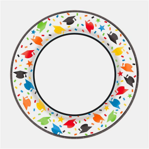 Confetti Grad 7" Plates