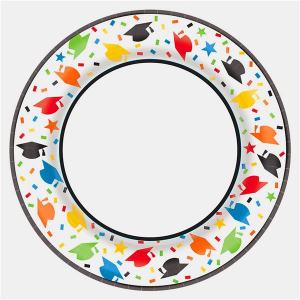 Confetti Grad 8 1/2" Plates