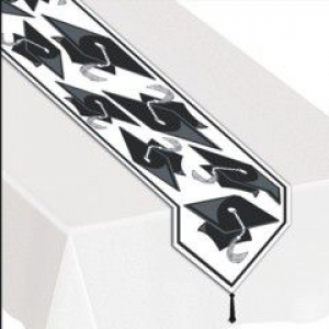 White Graduation Table Runner