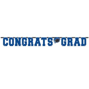 Blue Graduation Letter Banner