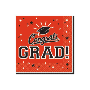 Orange Graduation Lunch Napkins