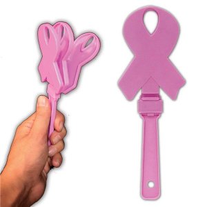 Pink Ribbon Hand Clappers