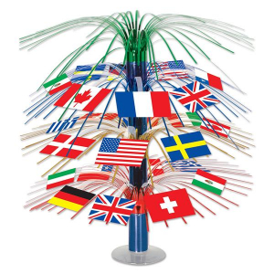 International Flag Cascade 18" Centerpiece