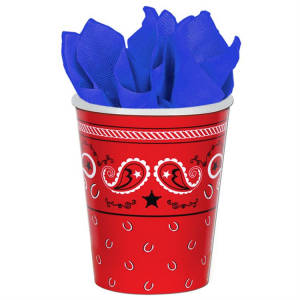Red Bandana 9 oz Cups