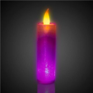 LED Flameless Multi-Color Glitter Candle