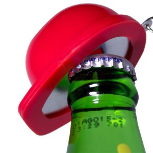 Red Construction Hat Bottle Opener Key Chains