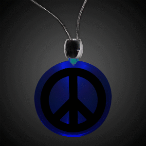 LED Peace Sign Necklace