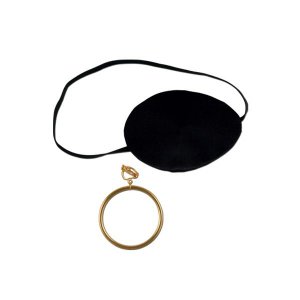 Pirate Eye Patch with Earring