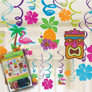 Summer Luau Swirl Decorations