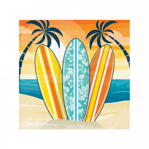 Summer Surfing Beverage Napkins
