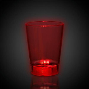 LED Red Dice 2 oz Shot Glass