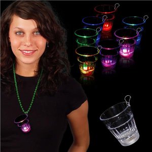 Multi-Color LED 2 oz  Clear Shot Glass