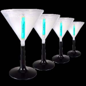 Blue Glowing Martini Glass (Per Piece)