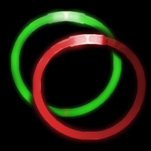 8 Inch Glow Sticks Bracelets for Christmas - Red & Green